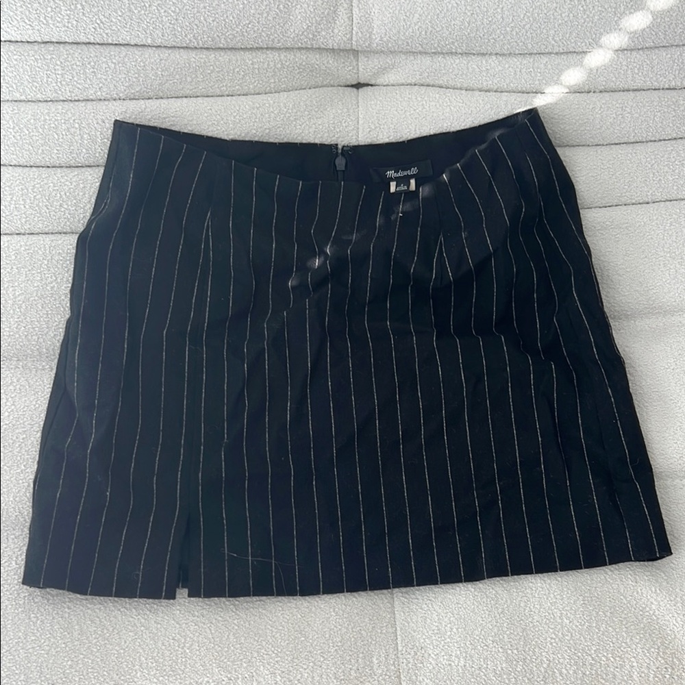 Madewell Blue Pencil Mini Skirt with Slit